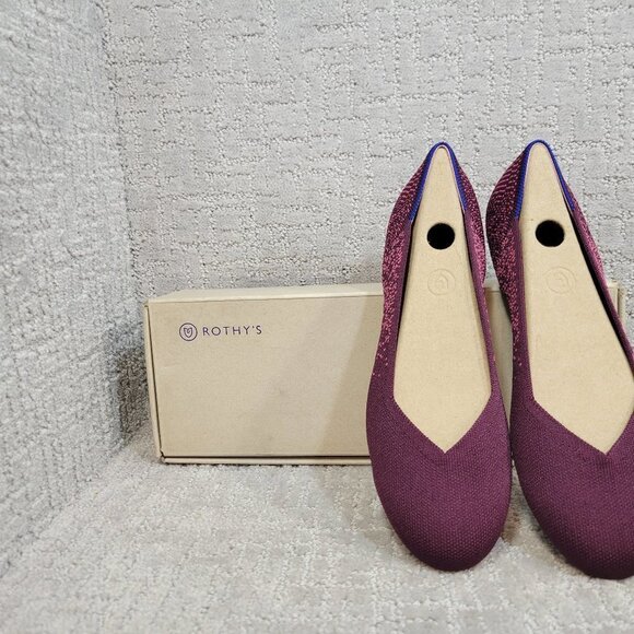 Rothy’s The Flat Womens Size US 9.5 Fig Python Round Toe Slip On Ballet Flat - Picture 2 of 11